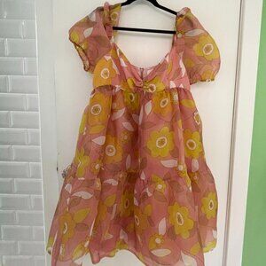 Selkie Woodstock Puff Dress Size 16